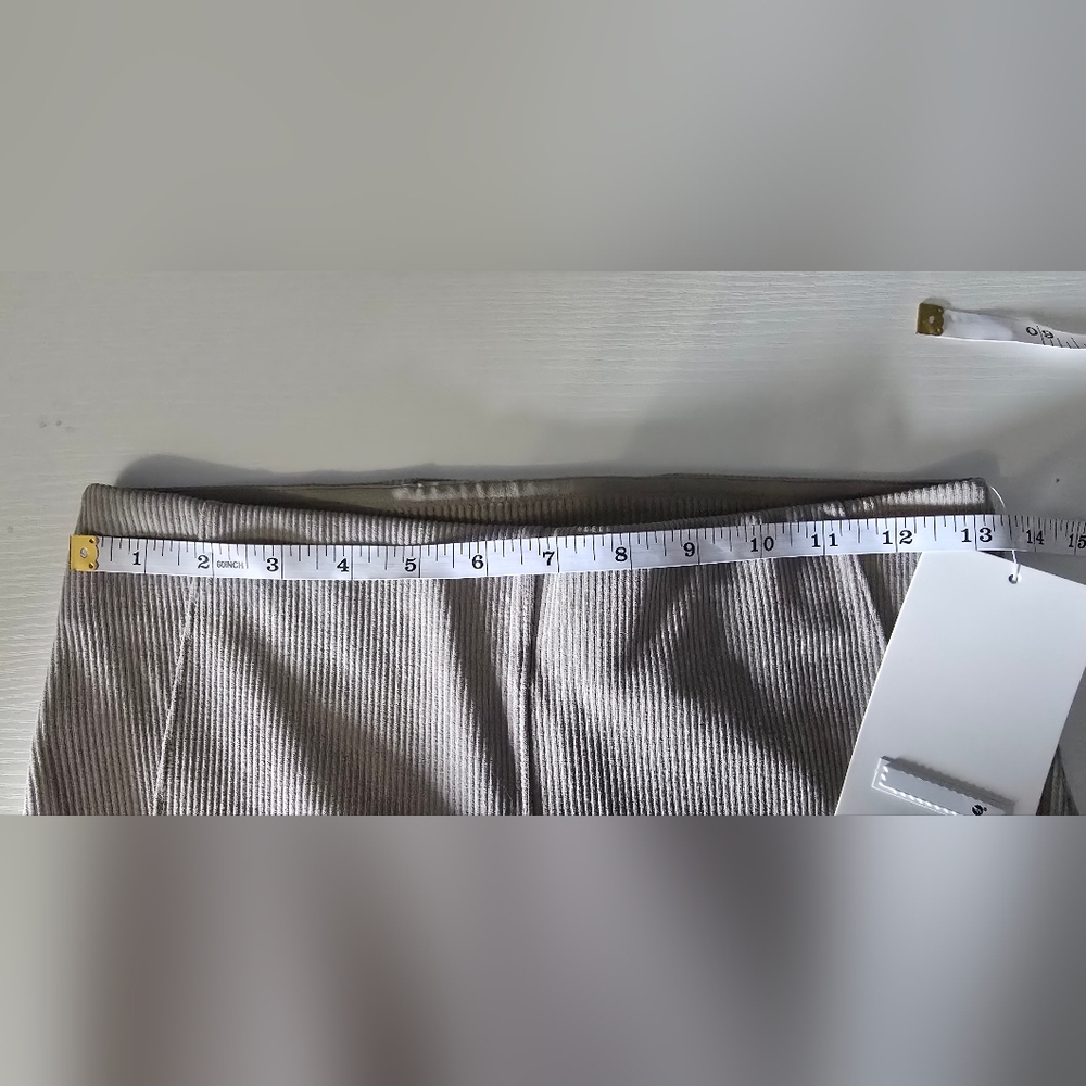 Lululemon Brushed Softstreme Ribbed Zip Flared Pant 32.5" Riverstone - Picture 12 of 13